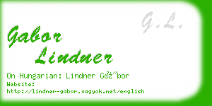 gabor lindner business card